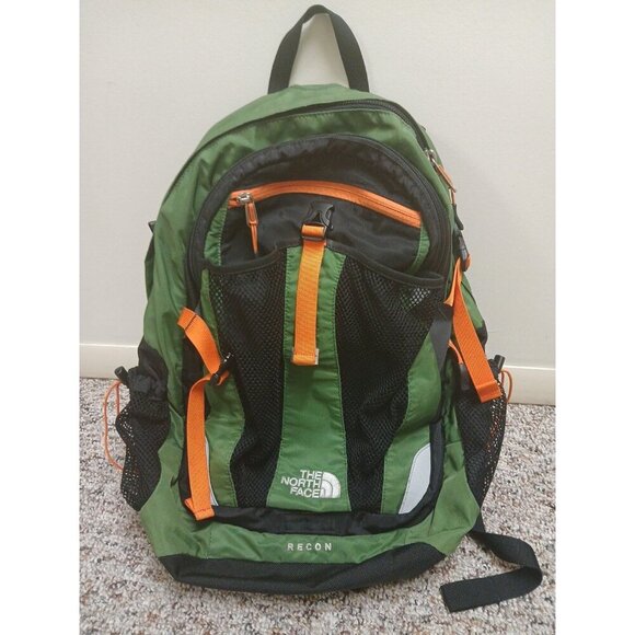 The North Face Recon AJVC Legacy Model Conifer Green Black Backpack Daypack Bag - Picture 1 of 16